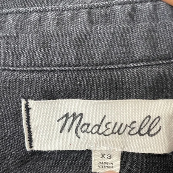 Madewell Denim Oversized Ex-Boyfriend Shirt in Lunar Wash Size XS - Picture 4 of 4